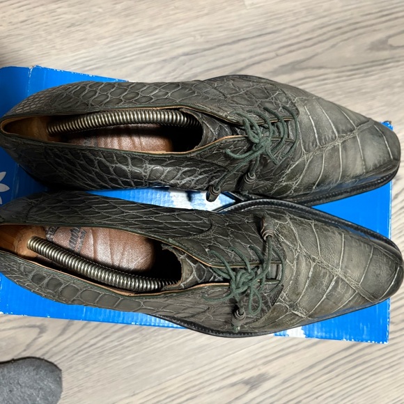 Genuine Croc Oxford Shoes – Green - Picture 6 of 7